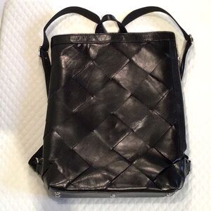 Leather Briefcase Backpack Travel Bag